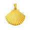 Alloy Pendants, Shell, Golden, 56.4x55x7mm, Hole: 11.8x5mm