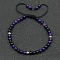 Adjustable Natural Amethyst Braided Beaded Bracelets for Women, without Paper Card
