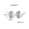 Bean 304 Stainless Steel Stud Earrings for Unisex, Stainless Steel Color, 17.2x10mm