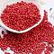 Baking Paint Glass Seed Beads, Peanut, Red, 2~2.5x4x2mm, Hole: 0.8mm, about 15000pcs/pound