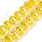 Electroplate Transparent Glass Beads Strands, Pumpkin, Faceted, AB Color Plated, Yellow, 8x6mm, Hole: 1.2mm, about 78~81pcs/strand, 18.50''(47cm)