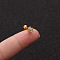 Brass Micro Pave Clear Cubic Zirconia Cartilage Earrings for Women, with Stainless Steel Pins, Golden, Flower, 6mm, Pin: 1.2mm