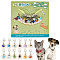 12Pcs 12 Styles Paw Print Alloy Enamel Pet Pendant Decorations, with Handmade Evil Eye Lampwork Round Beads and Zinc Alloy Lobster Claw Clasps, Mixed Color, 30mm, 1pc/style
