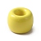 Ceramic Toothbrush Base, Mini Porcelain Toothbrush Holder, Bathroom Accessories, Rondelle, Yellow, 42x30~31mm, Inner Diameter: 17mm