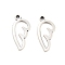 Rack Plating Alloy Pendant, Electroplate Nickel Cadmium Free & Lead Free, Wing, Antique Silver, 16x8x1mm, Hole: 1mm