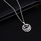 Alloy Pendant 201 Stainless Steel Chain Necklaces for Men, Stainless Steel Color, Smiling Face, 27.56 inch(70cm)
