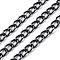 Oxidation Aluminum Cuban Link Chains, with Spool, Unwelded, Gunmetal, 11.5x8x1.7mm, about 131.23 Feet(40m)/Roll