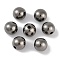 CCB Plastic Round Beads, Gunmetal, 7.5x7mm, Hole: 1.8mm