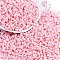 Baking Paint Glass Seed Beads, Round Hole, Peanut, Pink, 3.5x6x3.5mm, Hole: 0.9mm, about 3750pcs/pound