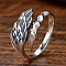 Wing Alloy Cuff Rings, Antique Silver, Inner Diameter: Adjustable