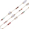 Natural Agate Link Chains, with Glass Seed Beaded and Ion Plating(IP) Real 18K Gold Plated  316 Stainless Steel Chain, Soldered, with Spools, Real 18K Gold Plated, 12~14x2.5~4x3~4mm