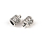 Tibetan Style Cord Ends, Column, Lead Free and Cadmium Free, Antique Silver, 13x8.5x8.5mm, Hole: 2mm