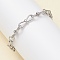 304 Stainless Steel Infinity Link Chains Bracelets for Women, with Toggle Clasps, Stainless Steel Color, 7-1/4 inch(18.5cm)