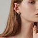 Hamsa Hand Cubic Zirconia Stud Earrings EJEW-SZ0001-77-5