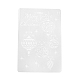 創造的なクリスマスプラスチック製図ステンシル  中空の手帳の定規のテンプレート  DIYスクラップブッキング用  ホワイト  25.9x17.2cm DIY-L007-11-5