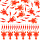 Chgcraft 80 pz modelli di aragosta in gomma decorazioni di gamberi finti mini aragoste finte realistiche artificiali per oggetti di scena fotografici decorazione del tavolo della cucina di casa ornamento dell'armadio AJEW-CA0002-99-1