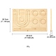 Tavole di design per braccialetti in legno rettangolari TOOL-YWC0003-01-4