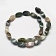 Cuboid Natural Moss Agate Bead Strands G-M258-61-2