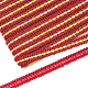 ムカデ編みポリエステルレーストリム  服飾材料  レッド  3/4インチ（20mm）  約12.58ヤード（11.5m）/カード OCOR-WH0079-22-1