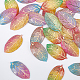 OLYCRAFT 380Pcs Dangle Earring Making Kit Colorful Leaf Acrylic Earring Pendants Unfinished Leaf Charms with Brass Earring Hooks and Jump Rings for Earring Jewelry Findings - 6 Color DIY-OC0007-66-4