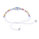 Bracelets de perles de nylon tressés réglables BJEW-JB05157-04-4