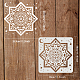FINGERINSPIRE Eid al-Fitr Drawing Stencil 30x30cm Reusable Eid al-Fitr Theme Painting Stencil Mandala Stencil Moon Star Stencil for Painting on Furniture DIY-WH0172-599-2