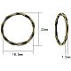 Unicraftale 50pcs anillos de unión de aleación de 22 mm marcos circulares de estilo tibetano que unen conectores de bronce antiguo o patrón enlaces para collares de diy cuelgan pendientes PALLOY-UN0001-02AB-FF-2