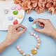SUPERFINDINGS 10Pcs 10 Colors Heart Focal Silicone Beads with Word Dad and Mom Flat Round Mama Focal Beads Assorted Silicone Beads for Pen Keychain Jewley Accessories SIL-FH0001-12-5