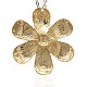 Émail d'alliage de tonalité d'or pendentifs fleur de neckalce ENAM-J163-02G-2