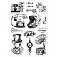 GLOBLELAND Retro Era Clear Stamps Vintage Gramophone Camera Pocket Watch Silicone Clear Stamp Seals for Cards Making DIY Scrapbooking Photo Journal Album Decoration DIY-WH0167-56-1053-8