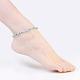 Faceted Glass Beads Anklets AJEW-AN00209-5