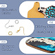 Kit de fabrication de boucle d'oreille d'étiquette de vache diy DIY-TA0004-70-4