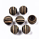 Perles de bois naturel peintes X-WOOD-T021-54A-02-1