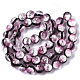 Chapelets de perles d'argent en verre de chalumeau manuelles FOIL-T003-03E-2