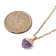 Ожерелье с подвеской в виде сердца из натуральных смешанных драгоценных камней NJEW-JN04486-3