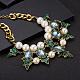 Fashion Women Jewelry Zinc Alloy Glass Rhinestone Bib Statement Necklaces NJEW-BB15489-A-10