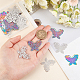 DICOSMETIC 40Pcs 2 Colors Stainless Steel Filigree Butterfly Charms Rainbow Color Metal Embellishments Pendant Connectors for Earrings Necklace Jewelry Making STAS-DC0005-38-2