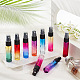 Benecreat 9 paquete 10 ml botella de spray de vidrio de color arcoíris botella de spray de niebla fina recargable para perfume aceite esencial MRMJ-BC0001-27-5