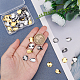 SUPERFINDINGS 60Pcs 2 Style Brass Charm Stamping Blank Flat Round Pendants Brass Connectors Charm Teardrop Metal Blank Tags for Bracelet Necklace Jewelry DIY Craft Making Hole: 1~1.4mm KK-FH0003-99-3