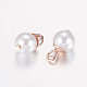 Plastic Pearl Charms IFIN-K032-02RG-2