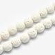 Brins de perles de pierre de lave synthétique G-J367-02-4mm-1