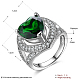 Los anillos de dedo de cristal de bronce romántica RJEW-BB19508-D-7-3