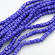 Opaque Solid Color Crystal Glass Cube Beads Strands EGLA-F074C-01-1