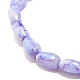 Braccialetto elastico per donna con perline a goccia in vetro imitazione gemma BJEW-JB07421-4