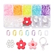 Kit de fabricación de collar con colgante de flor de color caramelo de diy DIY-YW0005-24-1