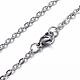 304 Stainless Steel Cable Chain Necklaces NJEW-P147-07P-2