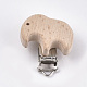 Beech Wood Baby Pacifier Holder Clips WOOD-T015-05-1