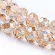 Chapelets de perles en verre électroplaqué EGLA-D020-8x5mm-71-3