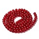 Spray Painted Crackle Glass Beads Strands CCG-Q001-8mm-13-2