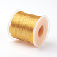 日本の平らな弾性結晶ストリング  弾性ビーズ糸  ストレッチブレスレット作り用  ゴールド  0.5mm  約328.08ヤード（300m）/ロール EW-G004-0.5mm-31-2